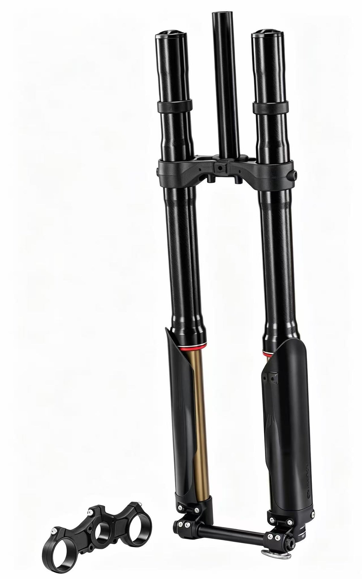 SHE7841 Front Fork FST (with L&R Fork Protector, bolts kit , Tapered Roller Bearing,FST front wheel axle) (SS 2.0)